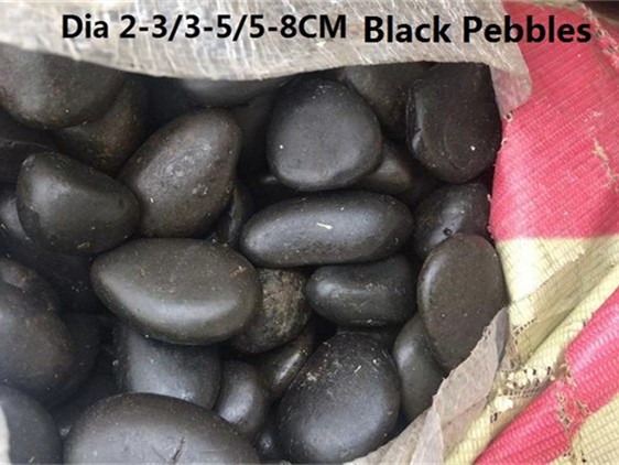 Natural stone pebbles for garden black pebbles