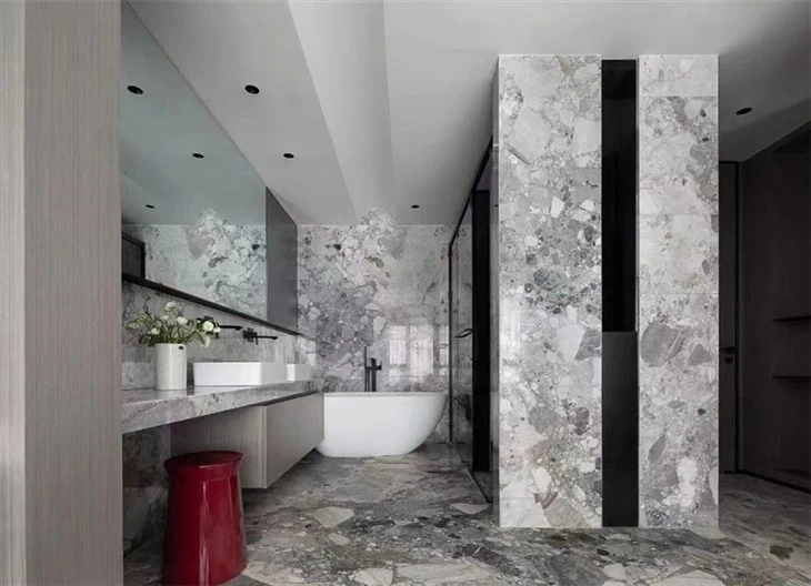 Bathrooms With Marble Floors